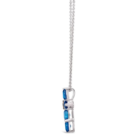 Le Vian Chocolatier Pendant featuring Deep Sea Blue Topaz Chocolate Diamonds - Picture 2 of 3